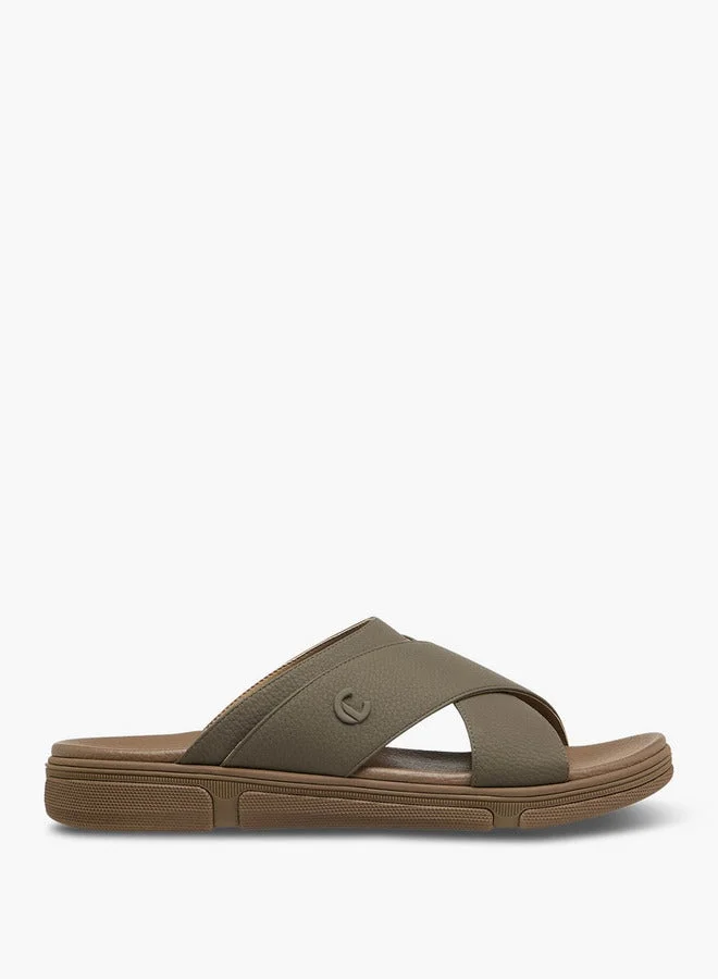 لو كونفورت Men Cross Strap Comfort Sandals